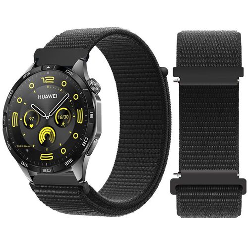Correa de nylon FREESON para reloj inteligente HUAWEI, 22mm, negra