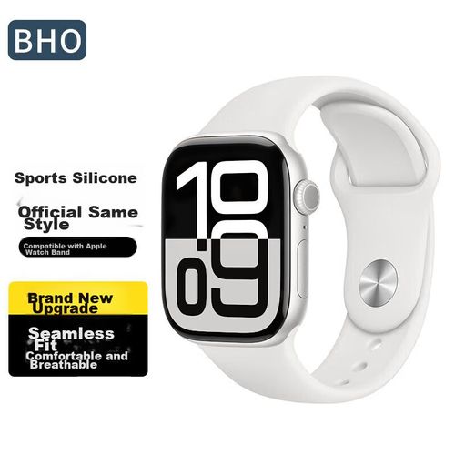 Correa deportiva de silicona BHO para Apple Watch S10/Ultra 2/S9, 38/40/41mm, Blanco