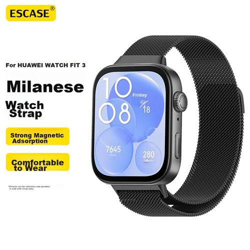 Correa milanesa ESCASE para Huawei Fit 3, negra