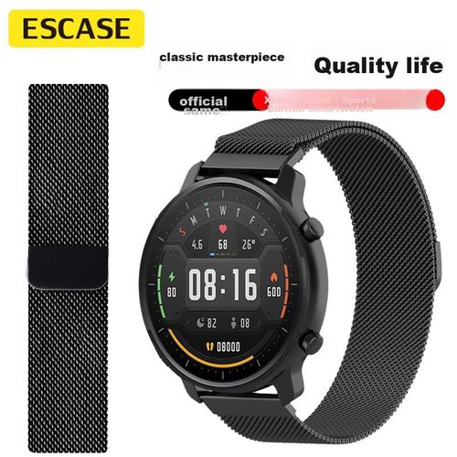 Correa milanesa ESCASE para reloj inteligente Xiaomi Sport, negra, mujer