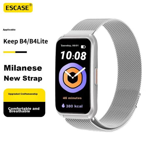 Correa milanesa ESCASE para KeepB4/B4Lite, 16mm, plata, unisex