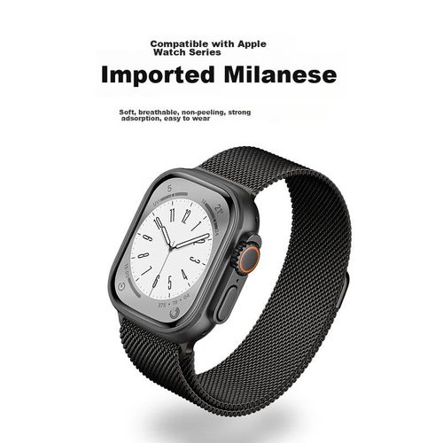 Correa milanesa para Apple Watch ESCASE, 42-49 mm, negro