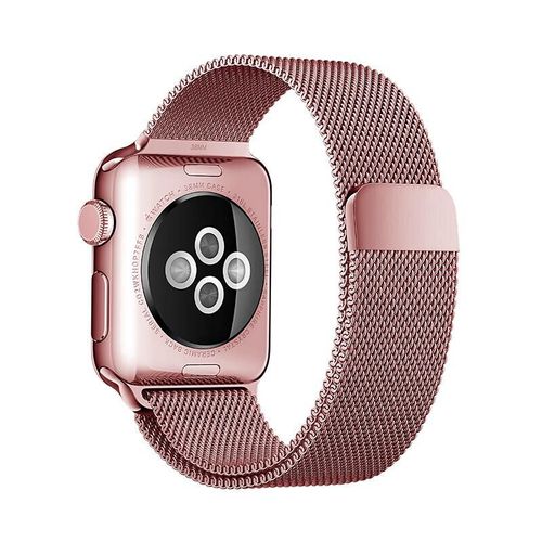 Pulsera de reloj trenzada KMaxAI para Apple Watch 45/46/49 mm, rosa