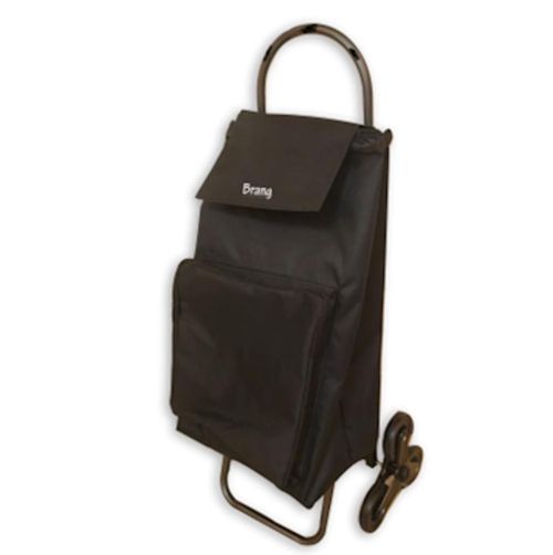 Carro Mandado Negro Bolsa Frontal Ruedas P/Escalar Brang