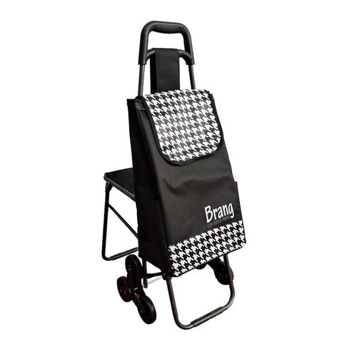 Carro Mandado Negro  C/Silla Traslado Ergonómica Brang