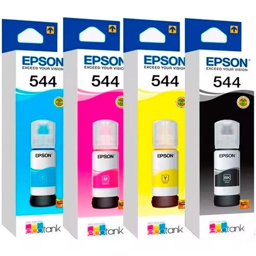 Kit 4 Botellas Tinta EPSON T544 Color L1210 L1250 L3210 L3250 L3260