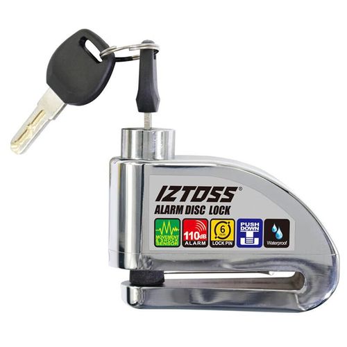 Candado Antirrobo de Disco IZTOSS con Alarma Negro