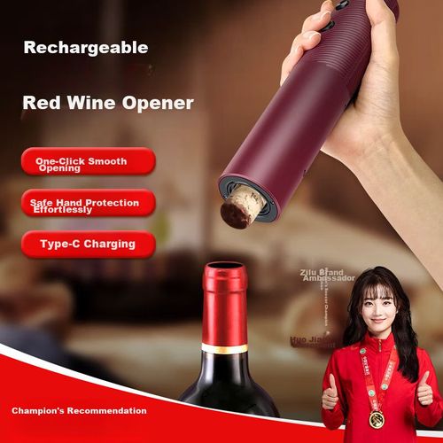 Zilu Sacacorchos Eléctrico Automático Rojo