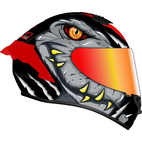 Casco Integral Trendy Raptor Negro con Rojo