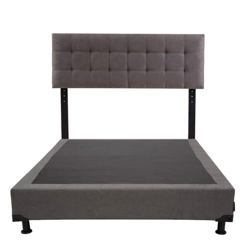 Cabecera Queen Size Dicasa Catania + Box Dicasa Gris RGH