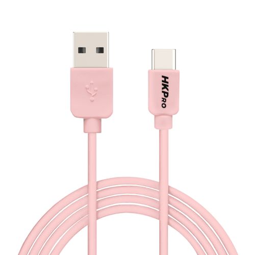 Cable USB Tipo C HKPro 3 m Rosa