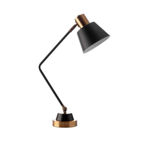 Lámpara De Mesa Ajustable Decolamp Ideal Para Lectura Negra