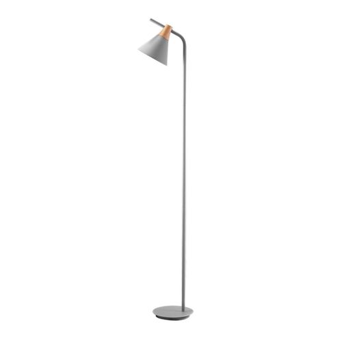 Lámpara De Piso Metálica 155 Cm Altura Decolamp Moderna Gris