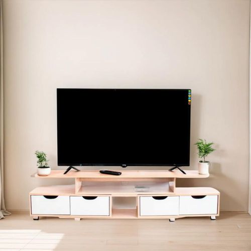 Mueble Mesa Para Tv Moderna Minimalista Resistente Ligero Blanco