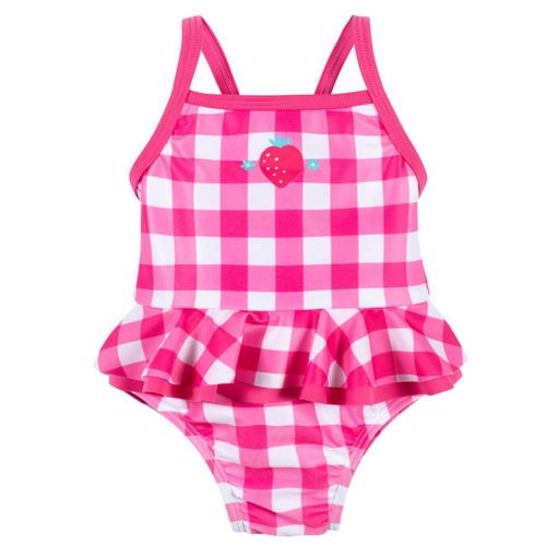 Traje de baño niña Gerber 1 pieza fresa UPF 50+ bebé