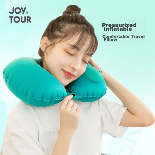 Cojín Inflable U de Seda de Leche Verde
