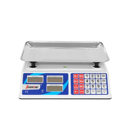 Báscula Digital Silverline de 40 kg con Doble Pantalla LED