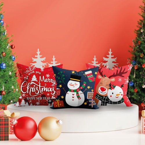 Cojín Navideño Estampado Suave de 48cm x 48cm