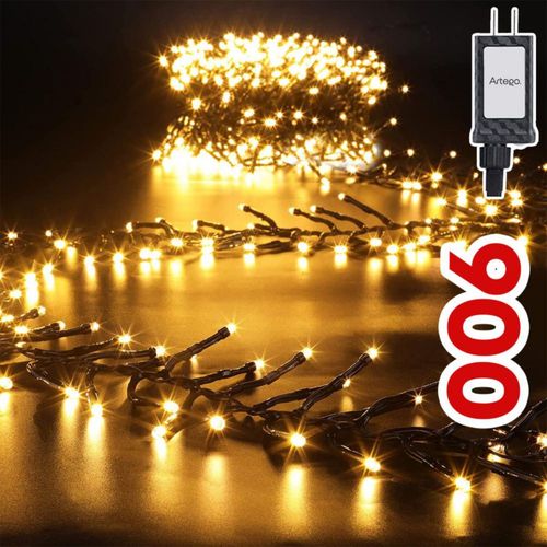 Luces de navidad serie 900 led jumbo size * CLUSTER  * alta densidad * uso interior exterior 8 modos de uso con temporizador Artego