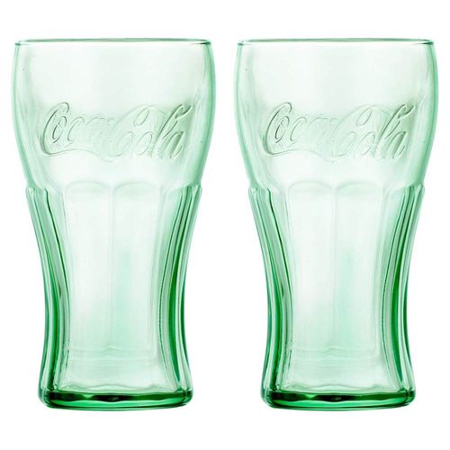 Juego Vasos Vidrio 2pzas Coca Cola 495ml Beber Cocina Libbey