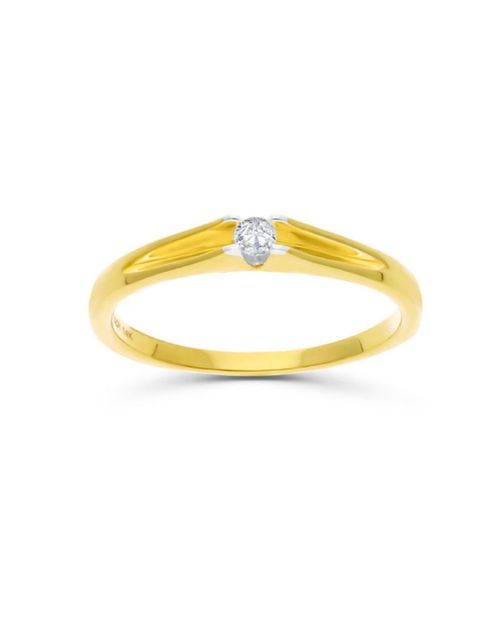 SOLITARIO DE ORO AMARILLO CON PLATINADO