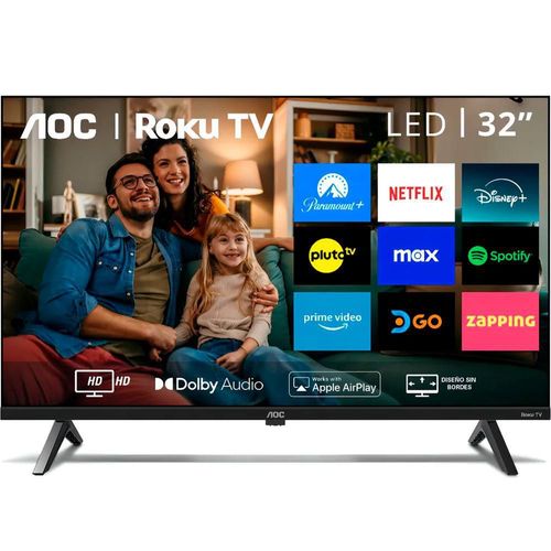 Pantalla Smart TV ROKU 32 pulgadas AOC HD LCD HDMI 32S5045