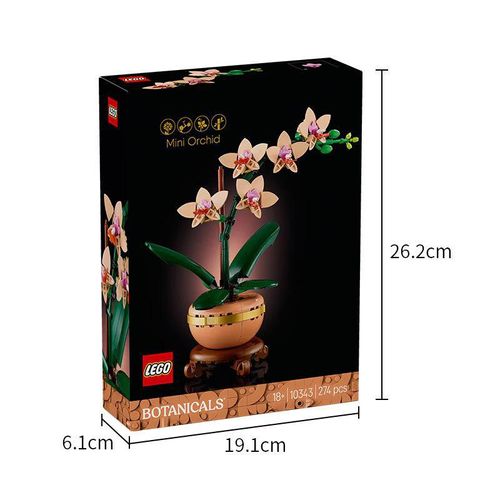 Bloques de construcción LEGO 10343 Orquídea Mini Elegante de cerámica y madera color durazno