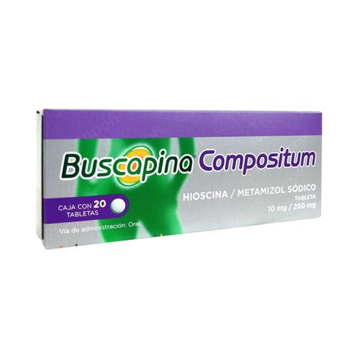 BUSCAPINA COMPOSITUM 10 / 250 mg 20 Tabletas
