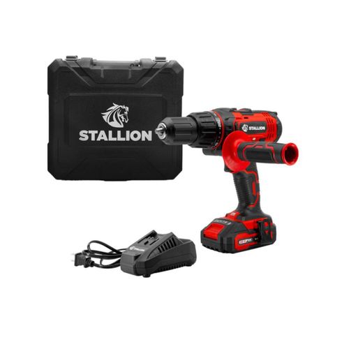 Kit De Taladro Profesional De Impacto De Batería Stallion 20v + Cargador + Batería + Estuche - STCI20.
