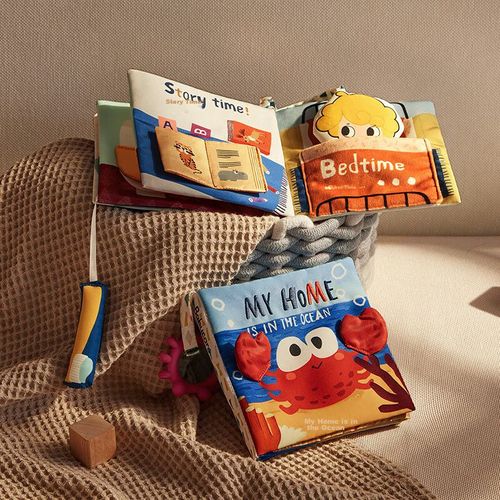 Libro de tela 3D BABYCARE para bebés 0-6 meses de poliéster multicolor