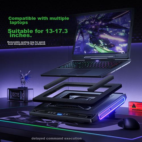 Pad De Enfriamiento Para Laptop Llano V10-Pro Negro