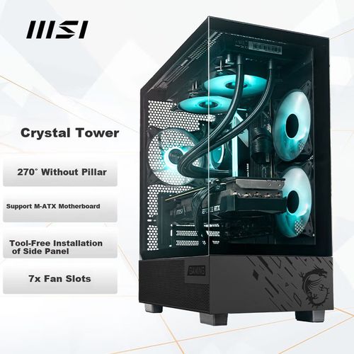 Funda De Escritorio Para Juegos Msi M-Atx/Itx Negro