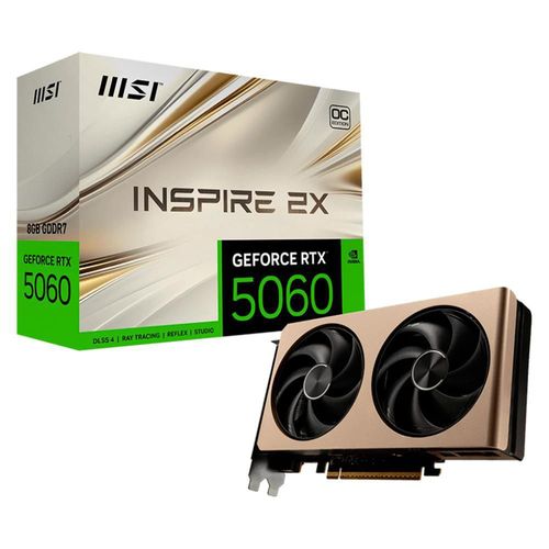 Tarjeta de Video MSI GeForce RTX 5060 INSPIRE 2X OC 8GB GDDR7