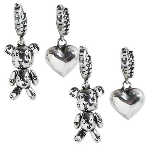 Aretes de oso y corazon BearLove01 MXOVE-002 Aretes hermosos