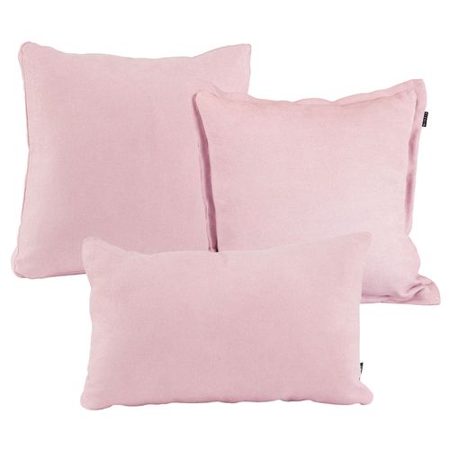 Set de 3 Cojines Decorativos Pink KappaOne +ZitaOne +DeltaOne Rosa CZD
