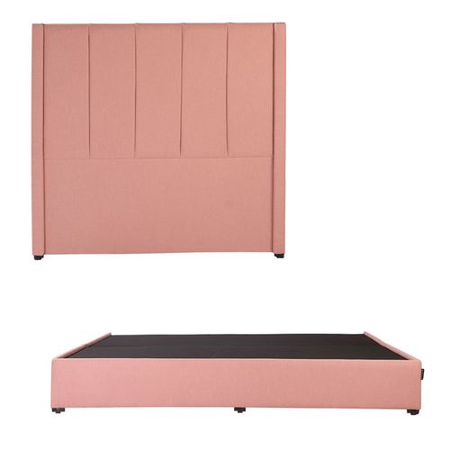 Cabecera King Size Dicasa Nizza Palo de Rosa + Base cama Havol CZD