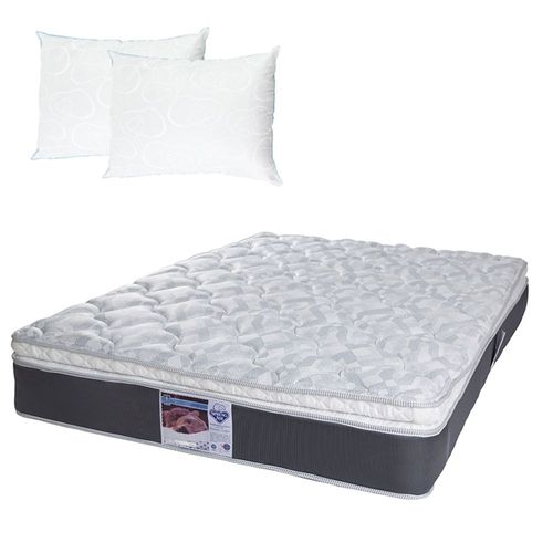Colchón Matrimonial Spring Air Marte + 2 Almohadas Osos CZD