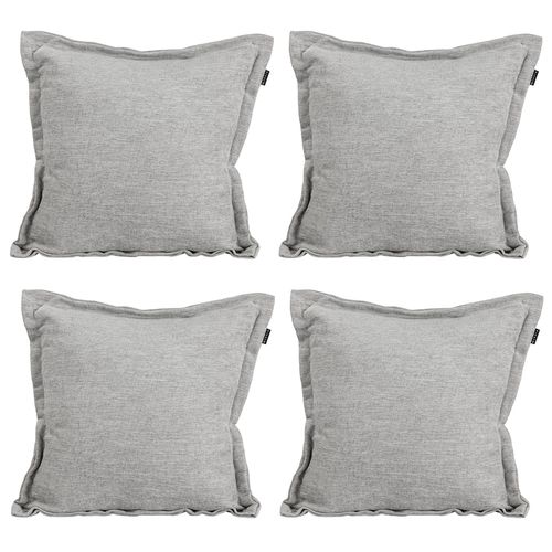 Set de 4 Cojines Decorativos Dicasa Niz Kappa Gris Plata CZD