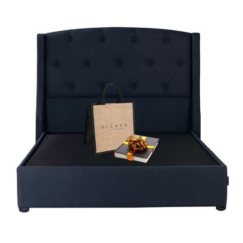 Cabecera Individual Dicasa Zefyr Azul + Base cama Dicasa Orlando CZD