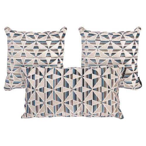 Set de 3 Cojines Decorativos Conte 2 Alfa + 1 Delta Multicolor CZD