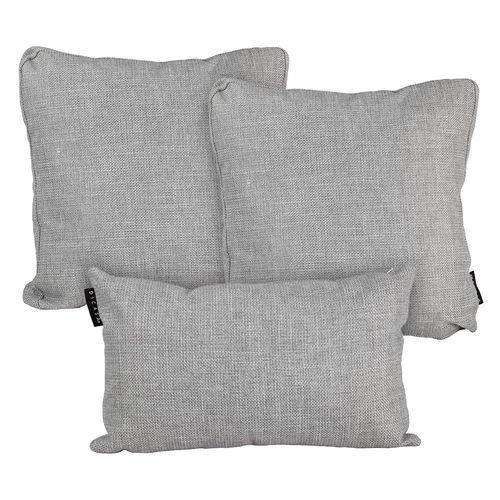 Set de 3 Cojines Decorativos Dicasa Fash ZitaOne + DeltaOne Gris CZD