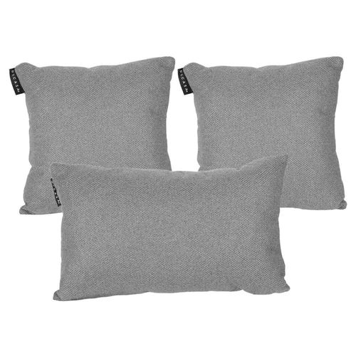 Set de 3 Cojines Decorativos Dicasa Niz 2 AlfaOne + 1 ZitaOne Gris CZD