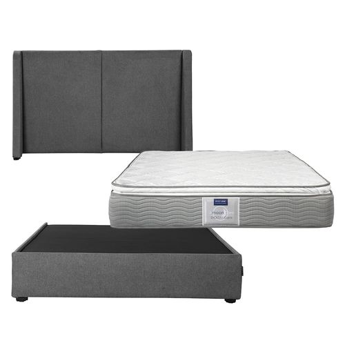 Cabecera Matrimonial Dicasa Milan + Base cama Riva + Colchón Cupra CZD