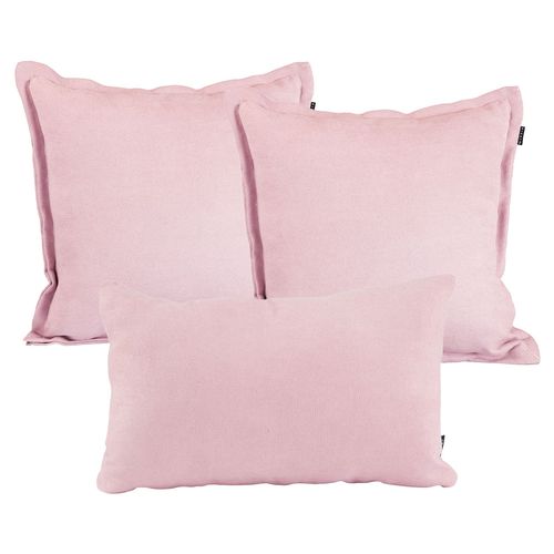 Set de 3 Cojines Decorativos Pink 2 KappaOne + 1 DeltaOne Rosa CZD