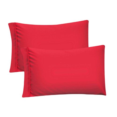 Par de Fundas de Almohada Koala Tamaño King Size -Rojo