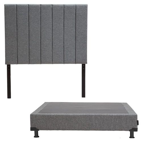 Cabecera Individual Dicasa Argos Gris + Box Dicasa Plomo CZD