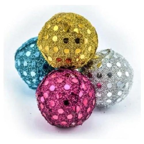 Juguete Gatos Pawffy Pelota Tela C/sonaja 4 Piezas Sunny