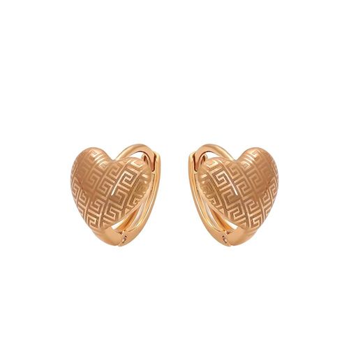 Aretes Arracadas Corazón P/ Dama o Niña Oro 18K Laminado Dorado