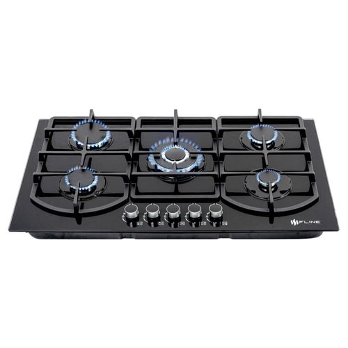 Parrilla De Gas Empotrable 5 Quemadores Vidrio templado Oporto 5 FLINE
