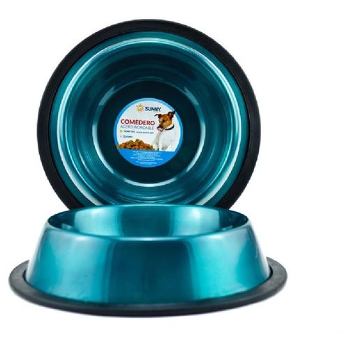 Plato Perro Gato 2839 ml Antiderrapante Acero Inoxidable Sunny Aqua